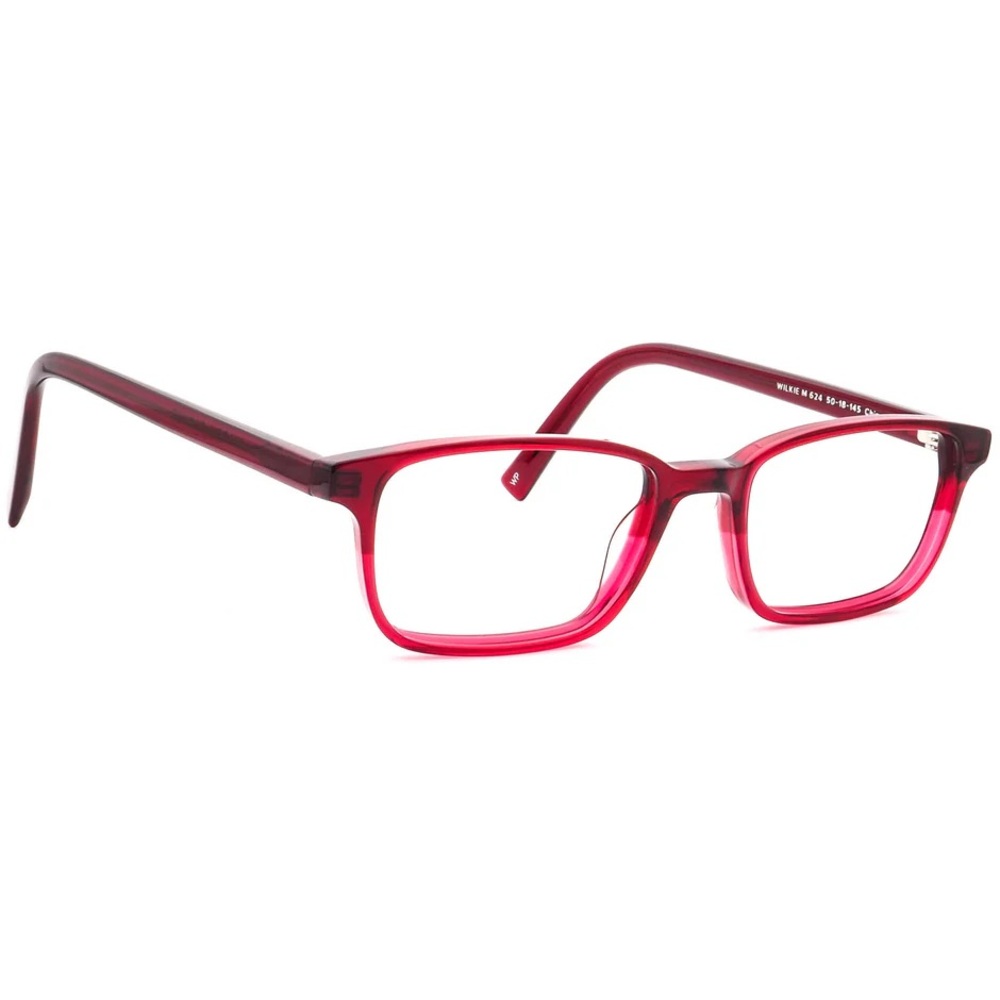Like New No Prescription/Blue Light Warby Parker Wilkie Red Glasses with Case